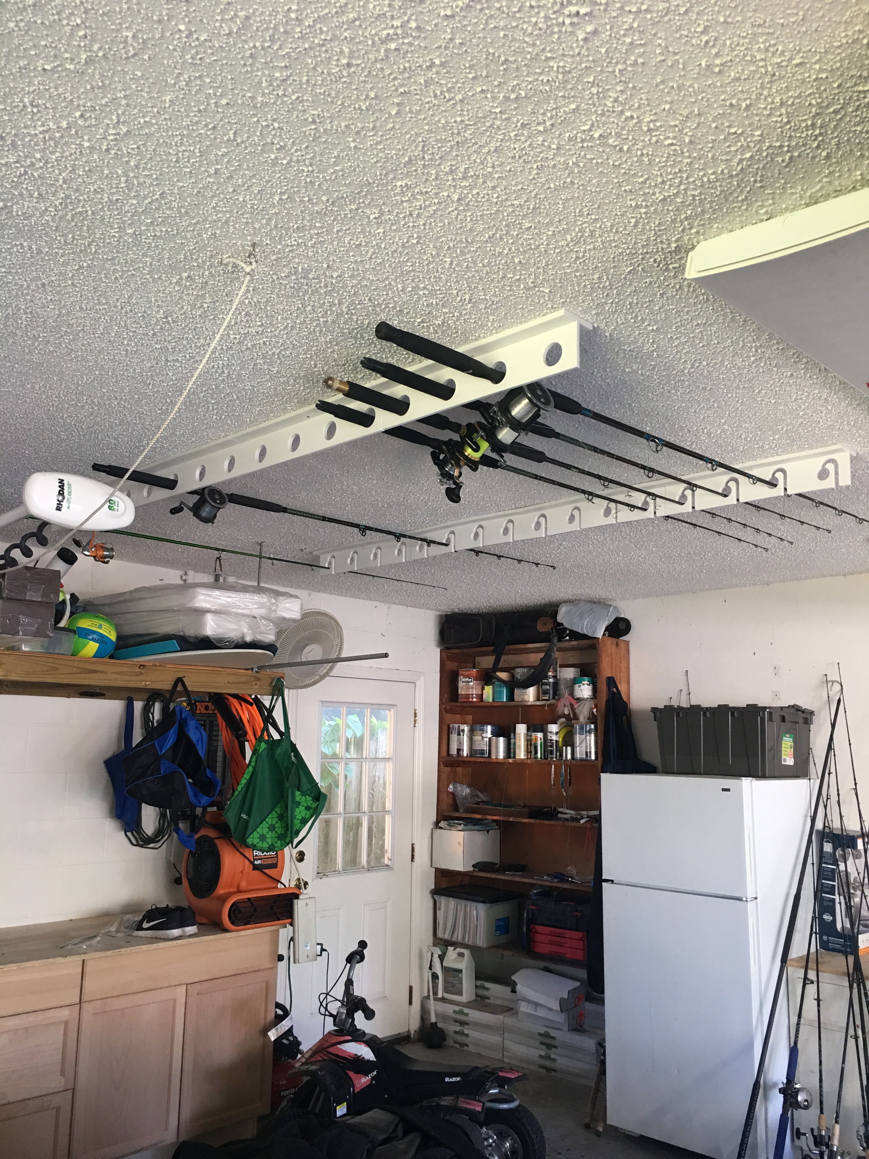 16 Fishing Rod Holder Storage Rack Fishing Pole Stand Garage