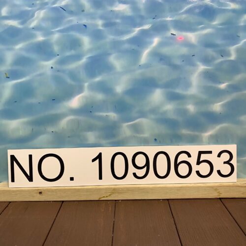 Coast Guard Documentation Board, Coast Guard Documentation Sign, Boat Number Sign